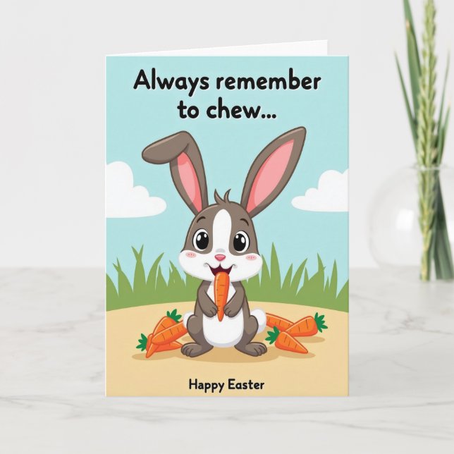 Frohe Ostern Knabberkarte Karte (Vorderseite)