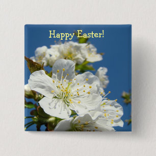 Frohe Ostern! Knöpfe Kirschblüten Frühling Button