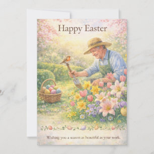Frohe Ostern Landschaftsgärtner Gärtner Beruf Feiertagskarte