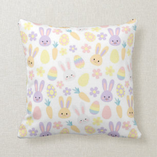 Frohe Ostern Lila Hase Kissen