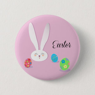 Frohe Ostern Lustiger Hase Button