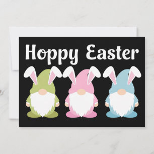 Frohe Ostern Lustiger Hase Ohren Gnom Einladung