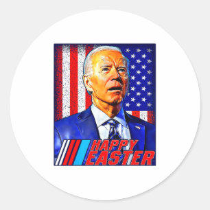 Frohe Ostern Lustiger Joe Biden 4. Juli Männer Fra Runder Aufkleber