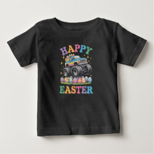 Frohe Ostern Lustiger Monster Truck zerdrückt Eier Baby T-shirt