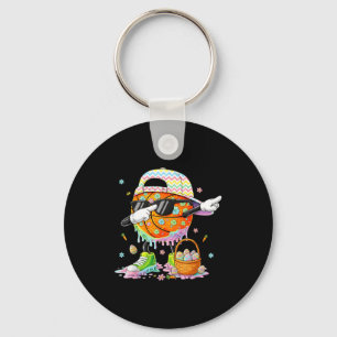 Frohe Ostern lustiger Osterhase Basketball Männer Schlüsselanhänger