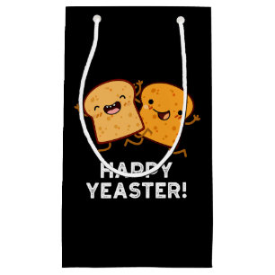 Frohe Ostern Lustiges Brot Wortspiel Dunkler Hinte Kleine Geschenktüte