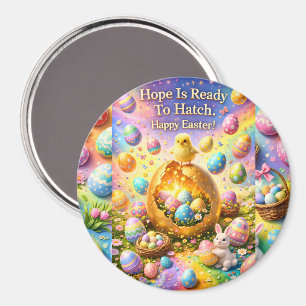 Frohe Ostern, magisches Küken und dekorativer Oste Magnet