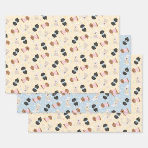 Frohe Ostern Maltipoo Hunde Geschenkpapier Set