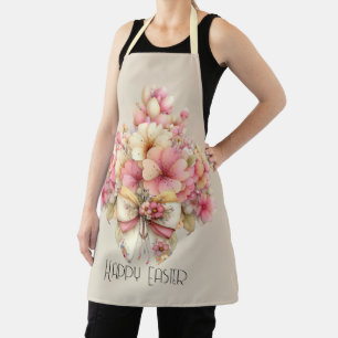 Frohe Ostern Mehrere Blumen und Schleife Schürze
