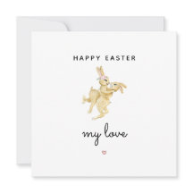 Frohe Ostern meine Liebe niedliches Kaninchenpaar 