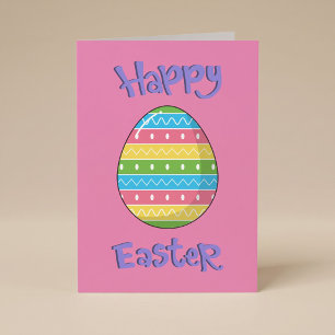 Frohe Ostern mit Eierkarte Karte
