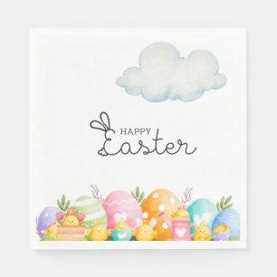 Frohe Ostern mit Eiern Postkarte Serviette