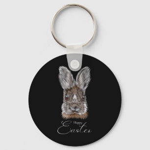 Frohe Ostern mit meinem realistischen Hasengesicht Schlüsselanhänger
