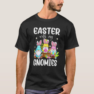 Frohe Ostern mit meinen Gnomies Hase drei Gnome Ei T-Shirt