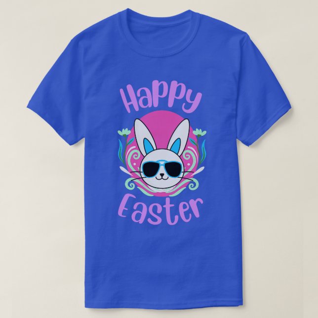 Frohe Ostern mit Niedlichem sonnigen Zeichn T-Shirt (Design vorne)