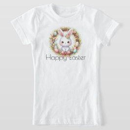 Frohe Ostern mit Osterhase und Blume T-Shirt