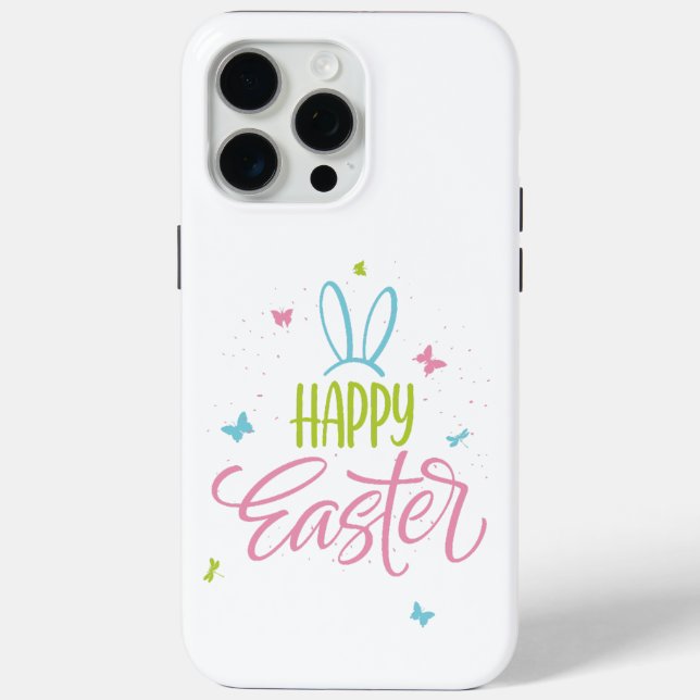 Frohe Ostern mit Schmetterlingen Case-Mate iPhone Hülle (Rückseite)