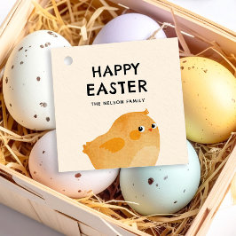 Frohe Ostern mit wenig Orangenhahn Geschenkanhänger