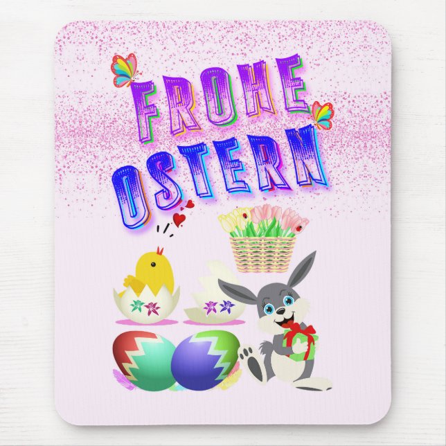 Frohe Ostern Mousepad (Vorne)