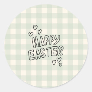 Frohe Ostern Muster Runder Aufkleber