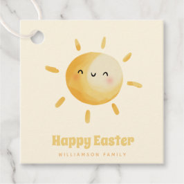 Frohe Ostern! Niedliche Wasserfarbensonne Geschenkanhänger