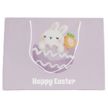 Frohe Ostern! Niedlicher Osterhase im Osterneier 