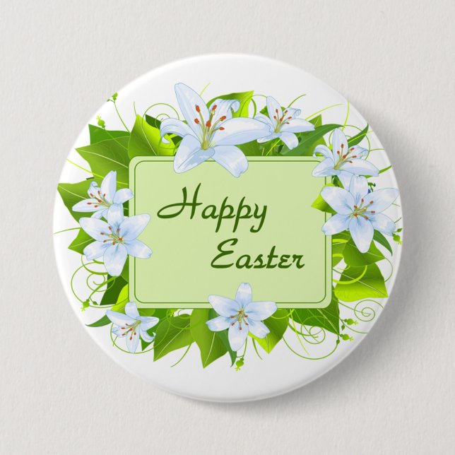 Frohe Ostern, Osterglocken Button (Vorderseite)