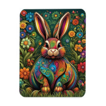 Frohe Ostern - Osterhase in Blumen 2