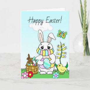 Frohe Ostern, Osterhase mit Gesichtsmaske Karte