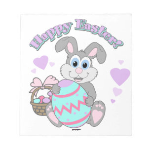 Frohe Ostern! Osterhase Notizblock