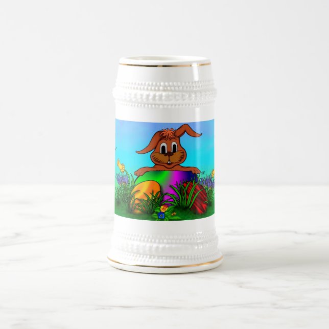 Frohe Ostern! Osterkaninchen Bierglas (Mittel)