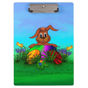 Frohe Ostern! Osterkaninchen Klemmbrett