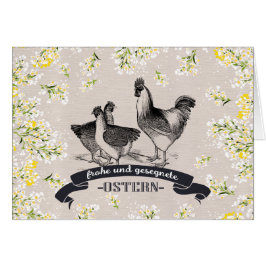 Frohe Ostern. Osterkarte auf Deutsch