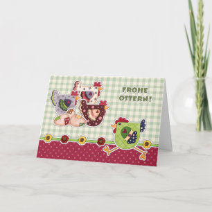 Frohe Ostern. Osterkarten in deutscher Sprache Feiertagskarte