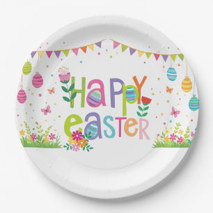 Frohe Ostern Pappteller
