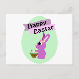 Frohe Ostern! Pink Bunny Feiertagspostkarte