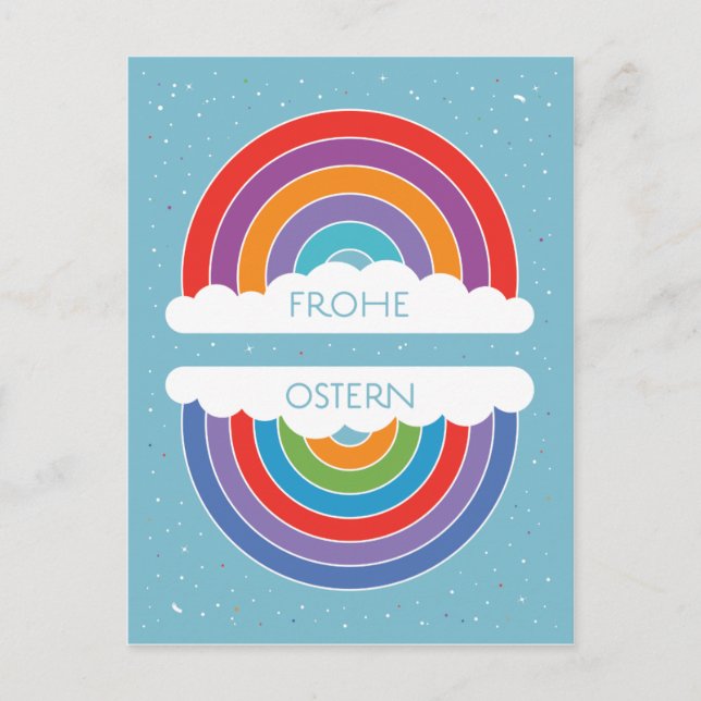 Frohe Ostern Postkarte (Vorderseite)
