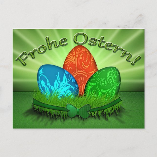 Frohe Ostern Postkarte (Vorderseite)
