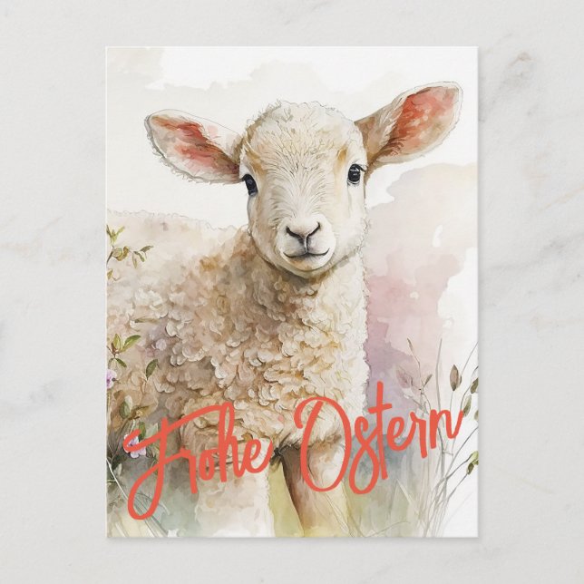 Frohe Ostern Postkarte (Vorderseite)