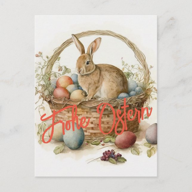 Frohe Ostern Postkarte (Vorderseite)