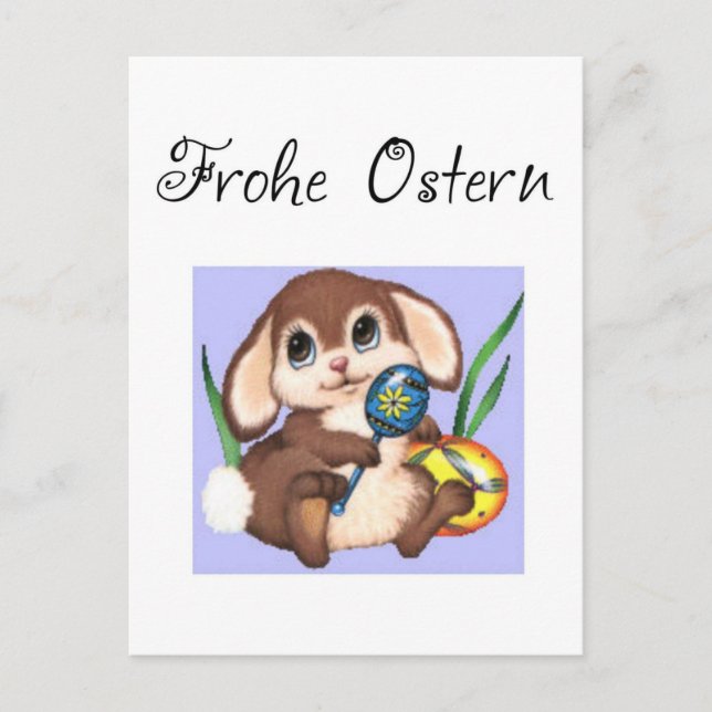 Frohe Ostern Postkarte (Vorderseite)