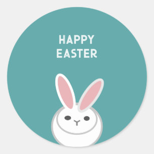 Frohe Ostern Postkarte Runder Aufkleber