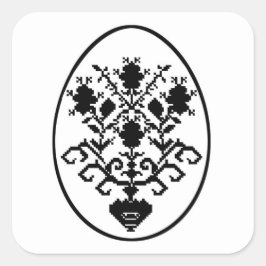 Frohe Ostern! Quadratischer Aufkleber