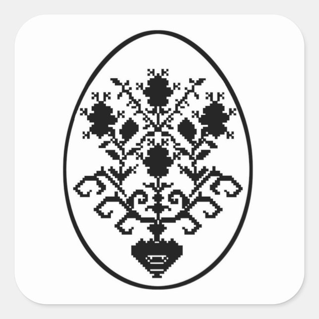 Frohe Ostern! Quadratischer Aufkleber (Vorderseite)