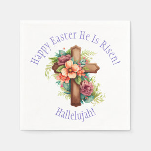Frohe Ostern Religiös Er ist auferstanden Halleluj Serviette