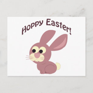 Frohe Ostern Rosa Hase Feiertagspostkarte
