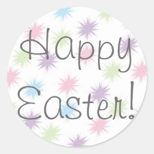 Frohe Ostern! Runder Aufkleber
