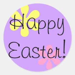 Frohe Ostern! Runder Aufkleber