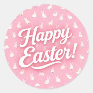 Frohe Ostern Runder Aufkleber