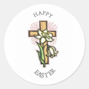 Frohe Ostern! Runder Aufkleber